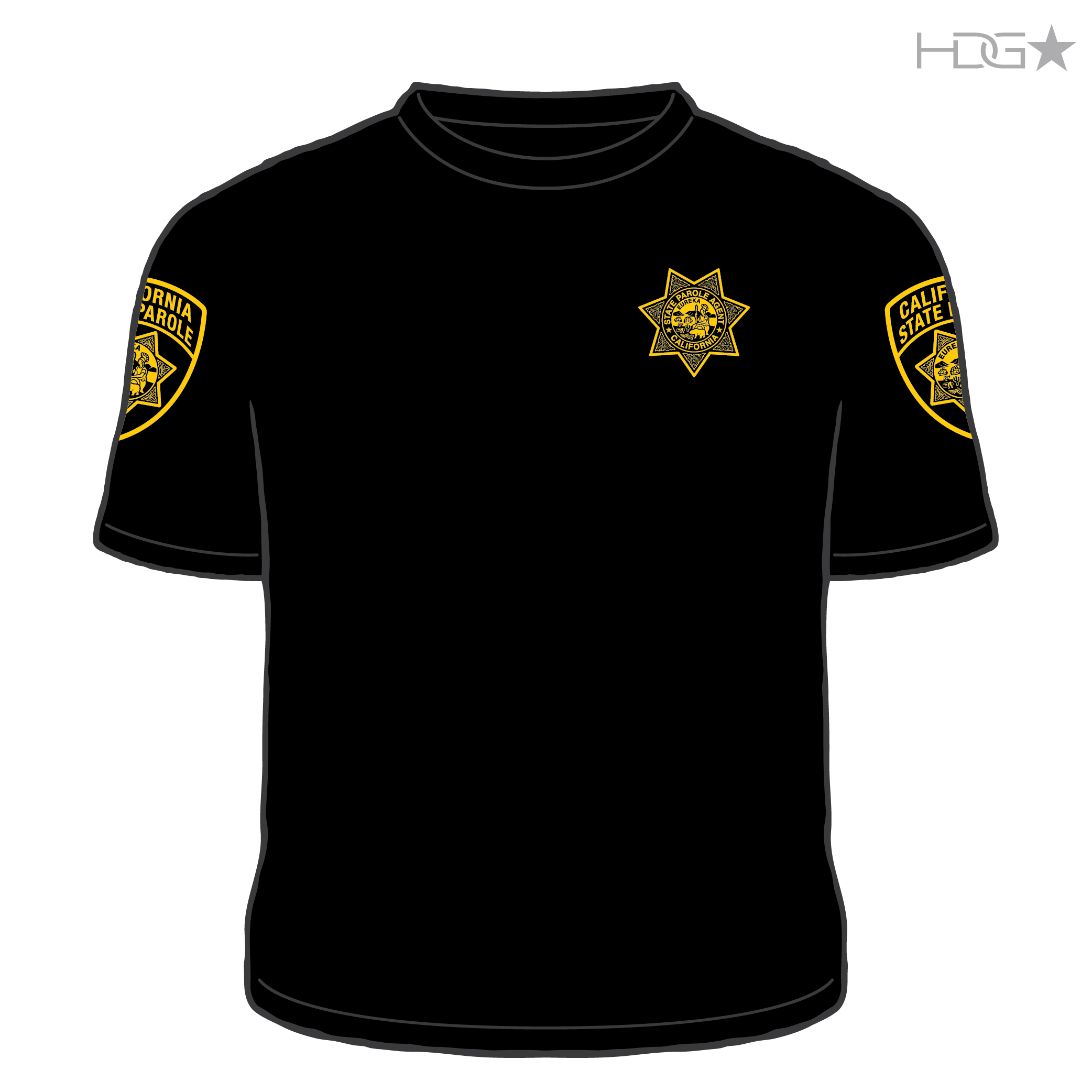 California Parole Agent Black T Shirt New Hdg Tactical
