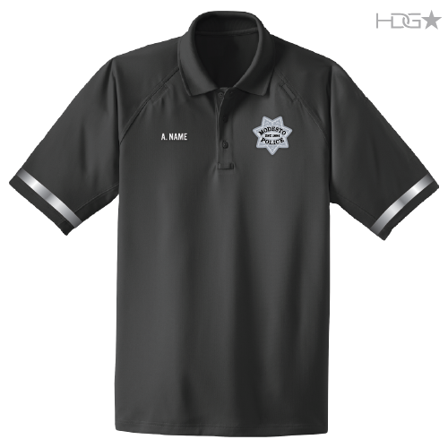 CA Modesto Police CSI Dk Grey Polo