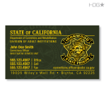 CA CDCR Business Card (OD Green)