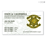CA CDCR Business Card (White)