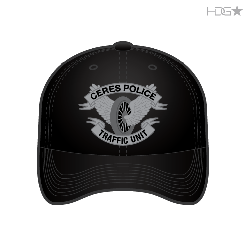 CA Ceres Police Traffic Black Hat