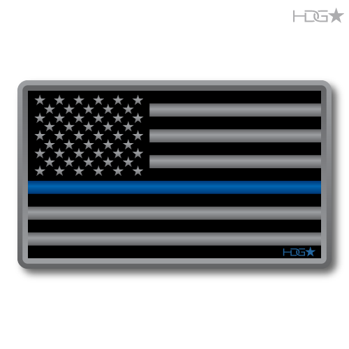 Us Flag Thin Blue Line Decal Hdg Tactical