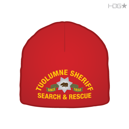 Tuolumne County Sheriff Search & Rescue Red Beanie