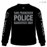 San Francisco Police Narcotics Unit Black Long Sleeve T-Shirt