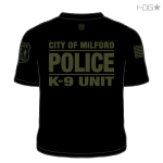 Milford Police K-9 Unit Black / Grey T-Shirt