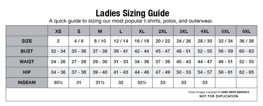 Public Safety Apparel Sizing Charts | HDG Tactical