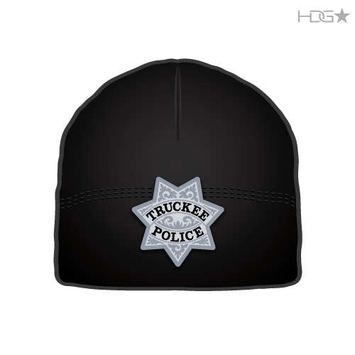 Truckee Police Officer Black Knit Beanie